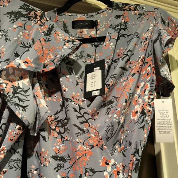 Pictures do not do justice! NWT Stunning ANGEL EYE, NY grey wrap dress $124.99 - Picture 4 of 5